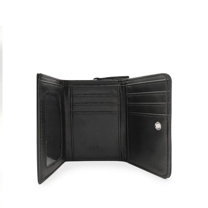 Billetera Pequeña Cierre Exterior Fraila Negro