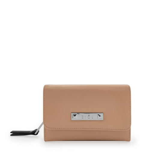 Billetera Cierre Exterior Fraila Beige