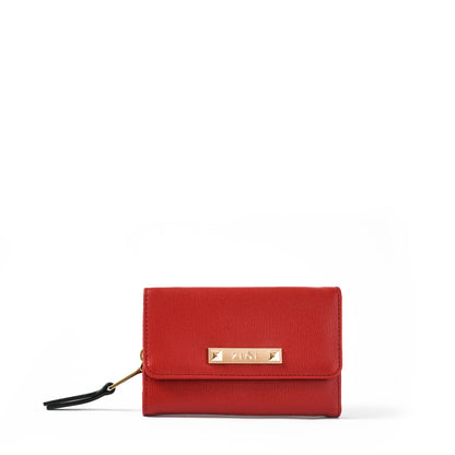 Billetera Cierre Exterior Fraila Rojo