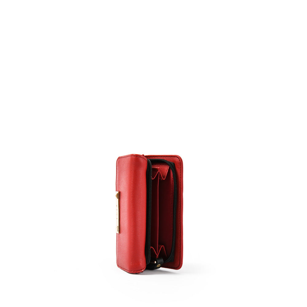 Billetera Cierre Exterior Fraila Rojo