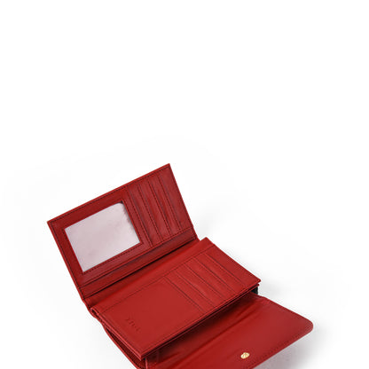 Billetera Cierre Exterior Fraila Rojo