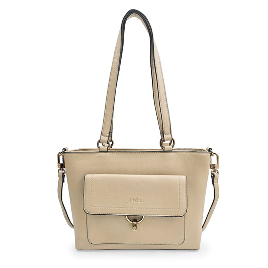 Cartera Dos Asas Griselda Beige