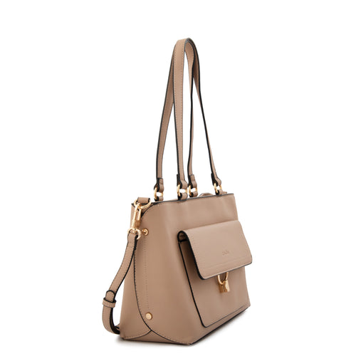 Cartera Dos Asas Griselda Beige