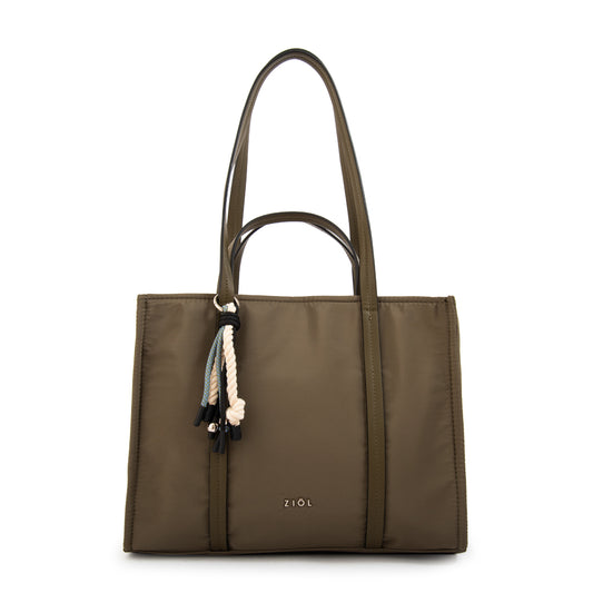 Cartera Dos Asas Lola Verde Oscuro