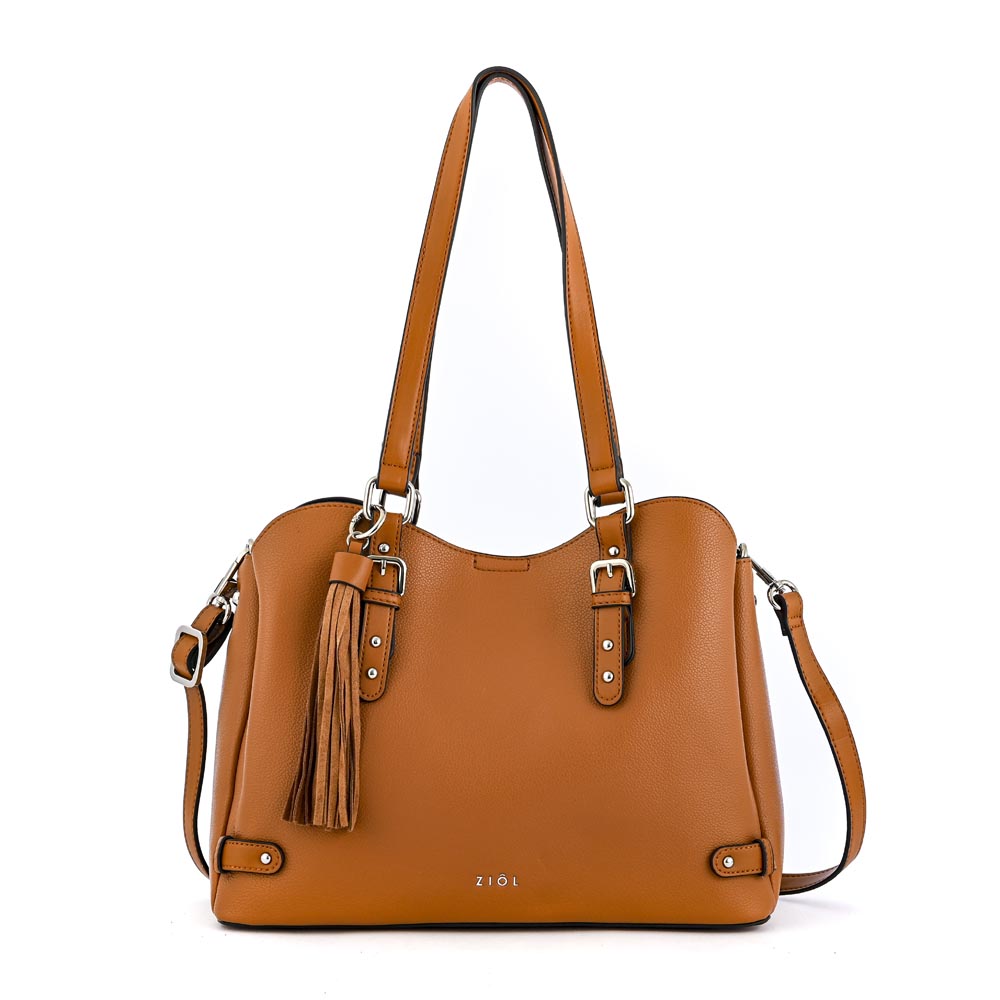 Cartera Dos Asas Malva Café