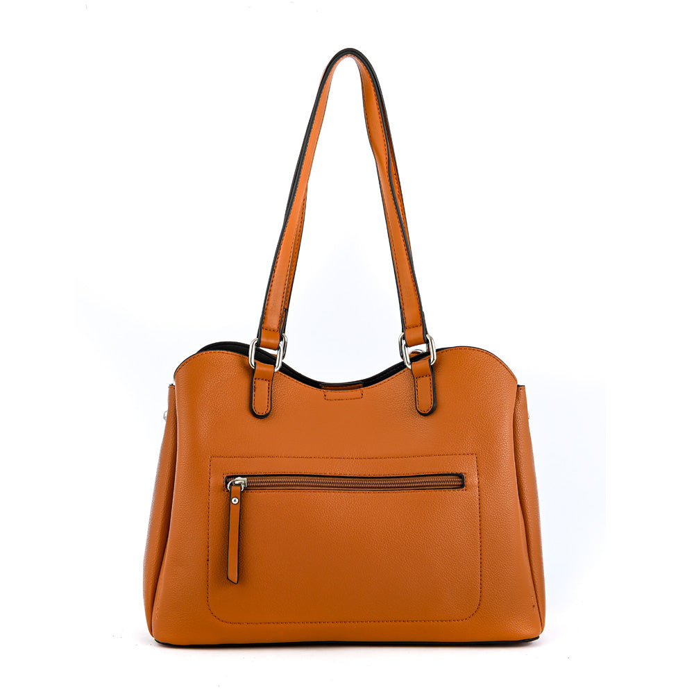 Cartera Dos Asas Malva Café