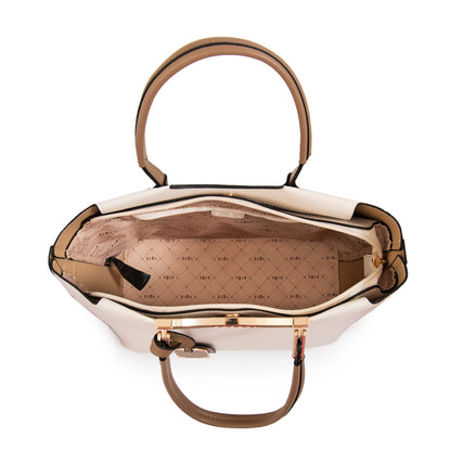 Cartera Dos Asas Mandela Blanco Crudo