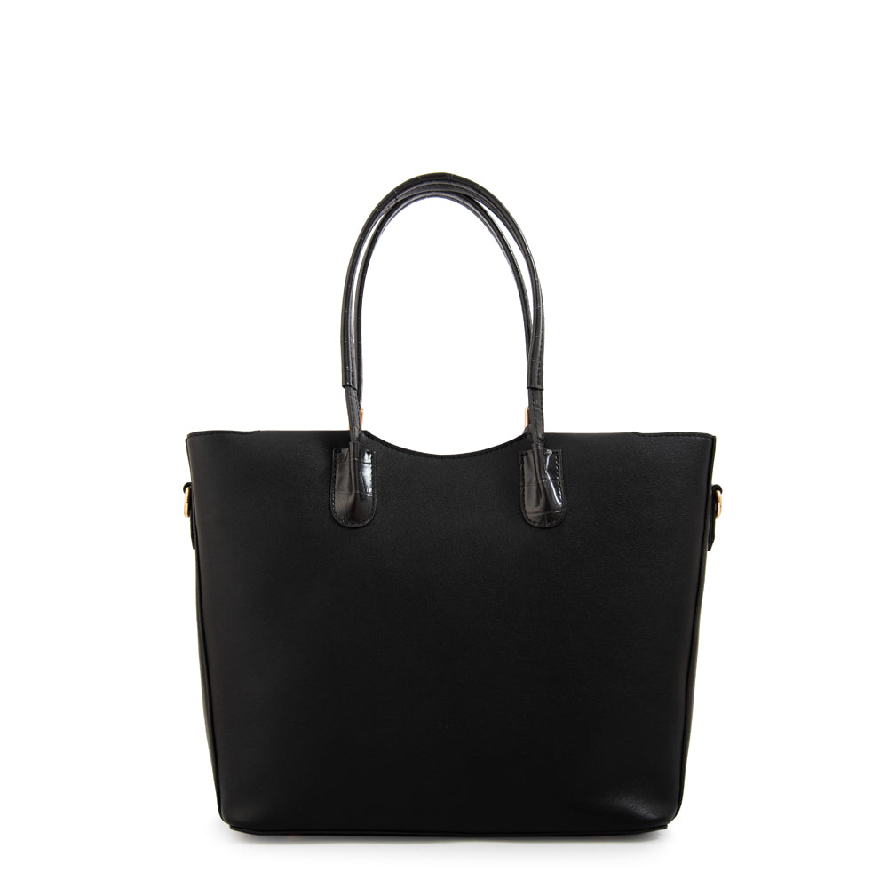 Cartera Dos Asas Grande Mandela Negro