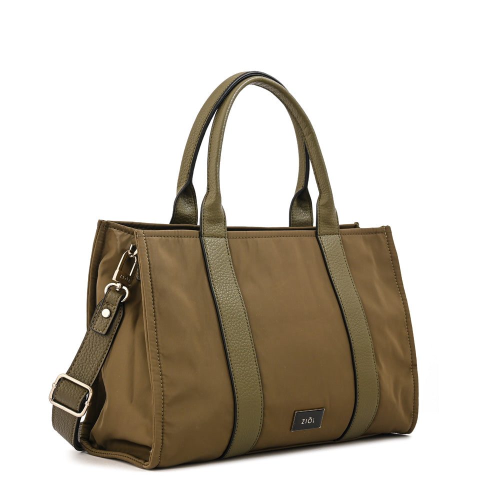 Cartera Dos Asas Porta Laptop 14" Olga Verde Oscuro
