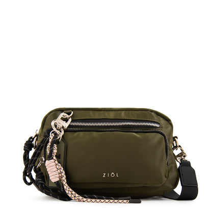 Crossbody Perlina Verde Oscuro