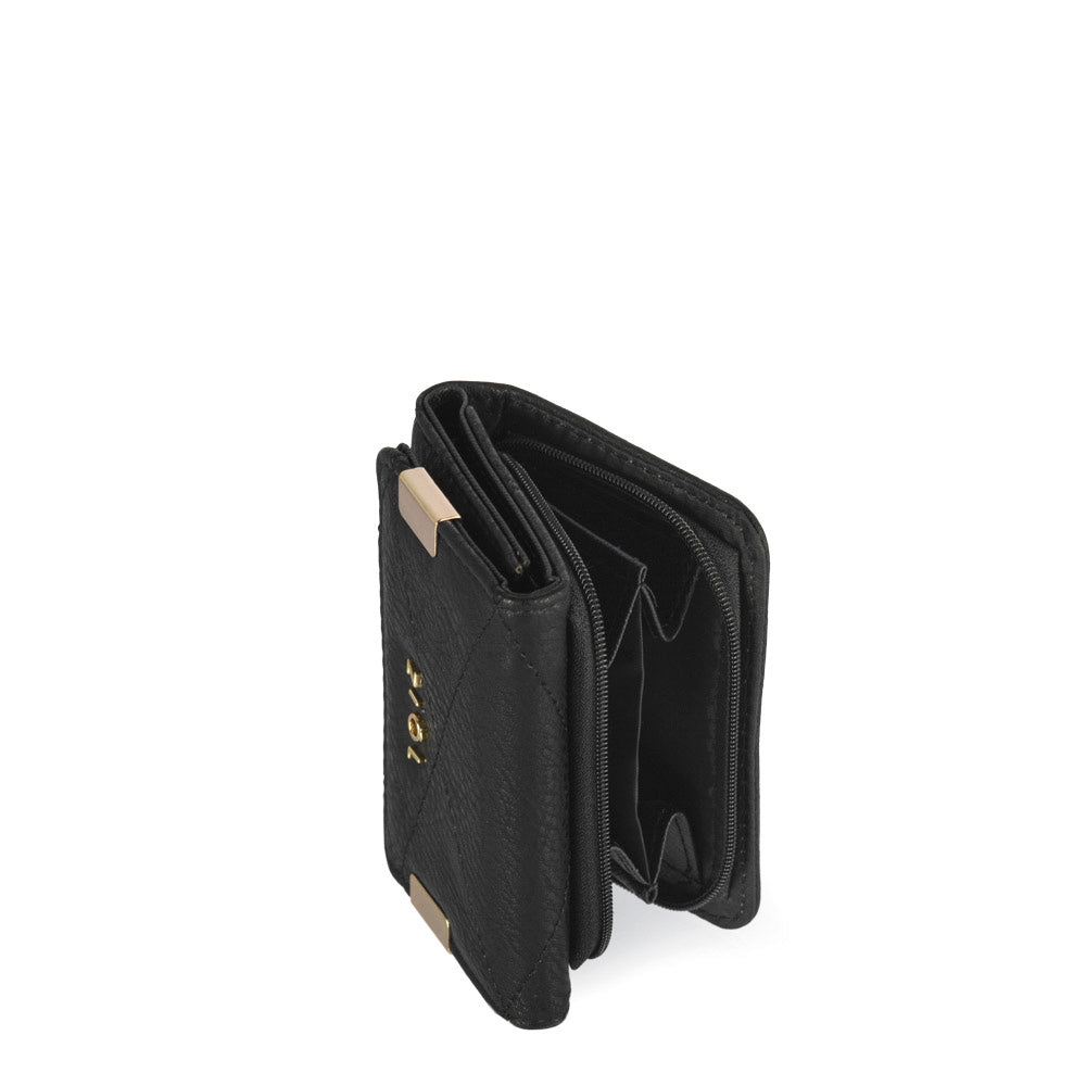 Billetera Cierre Exterior Pinu Negro