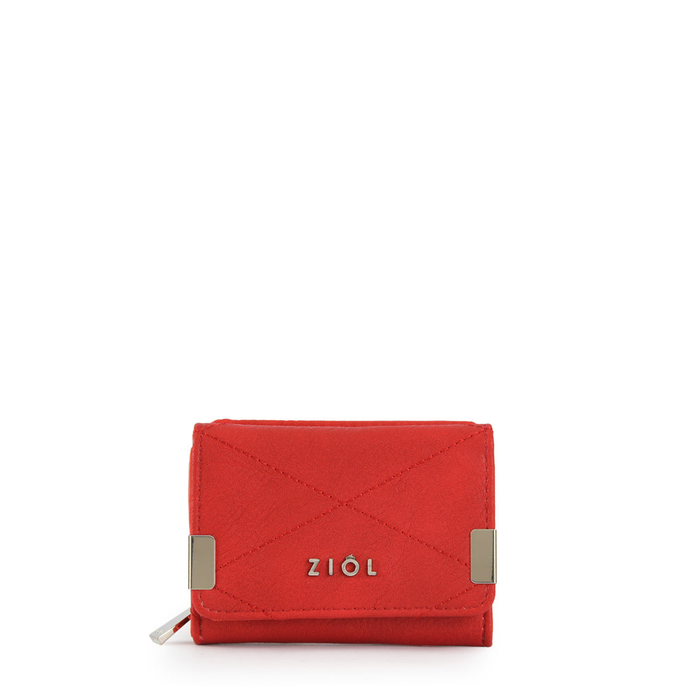 Billetera Cierre Exterior Pinu Rojo
