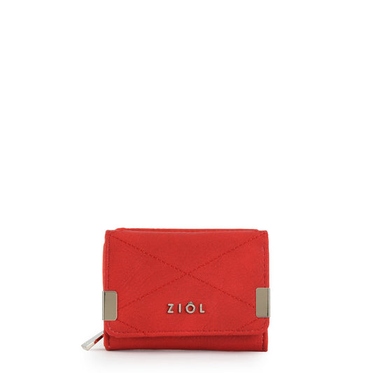 Billetera Cierre Exterior Pinu Rojo