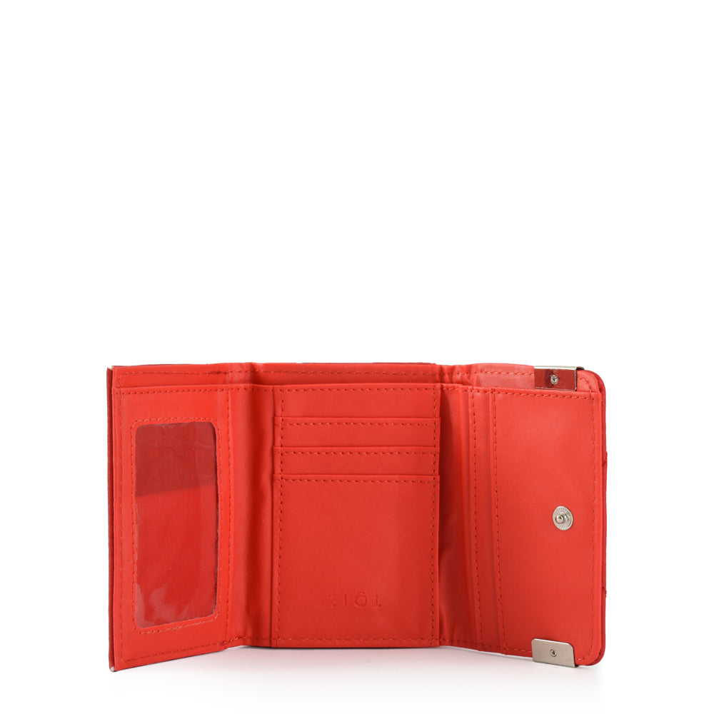 Billetera Cierre Exterior Pinu Rojo