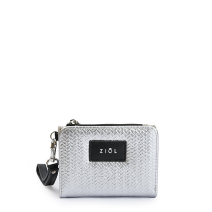 Billetera Cierre Exterior Printemps Plateado