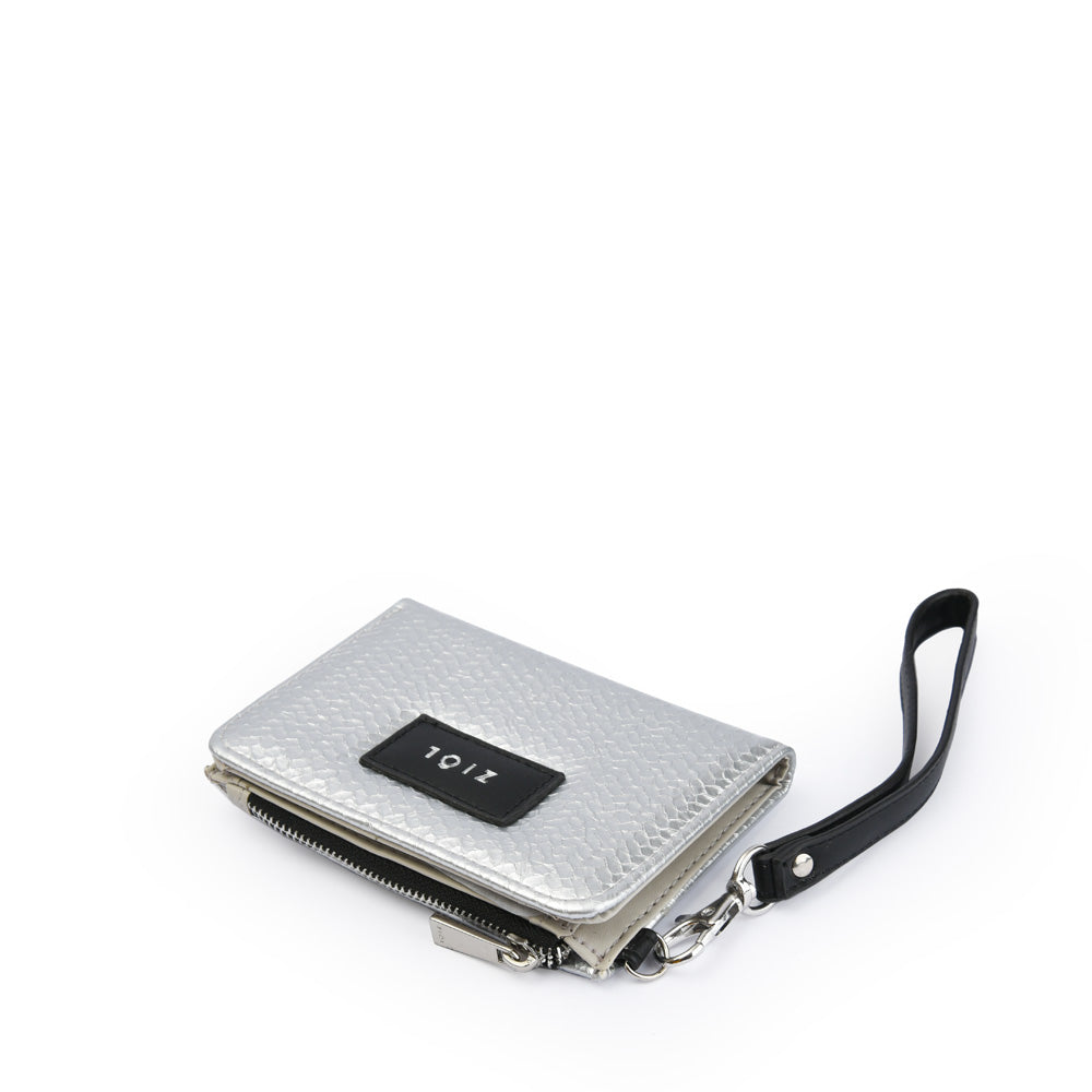 Billetera Cierre Exterior Printemps Plateado