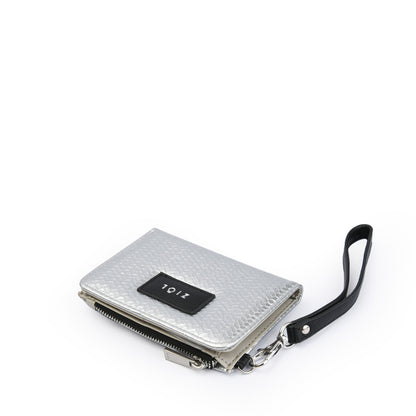 Billetera Cierre Exterior Printemps Plateado