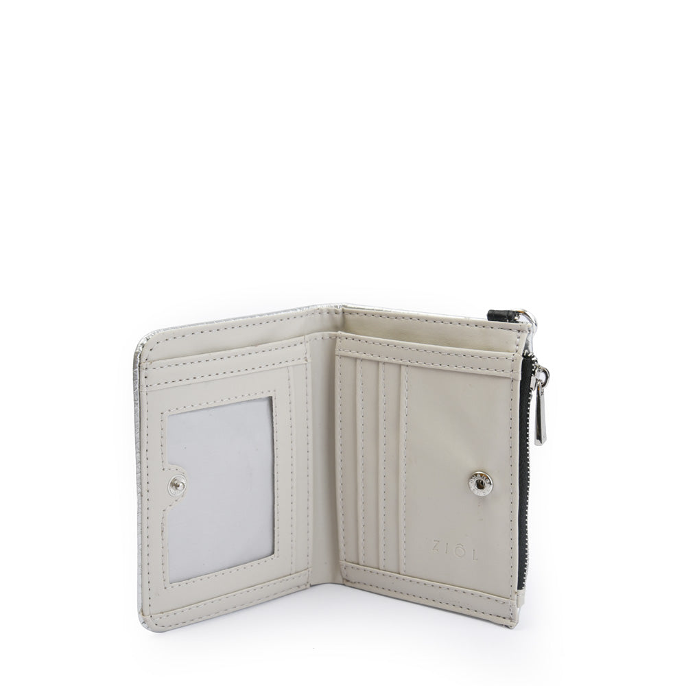 Billetera Cierre Exterior Printemps Plateado