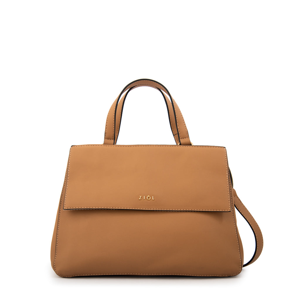 Cartera Dos Asas Sofy Camel