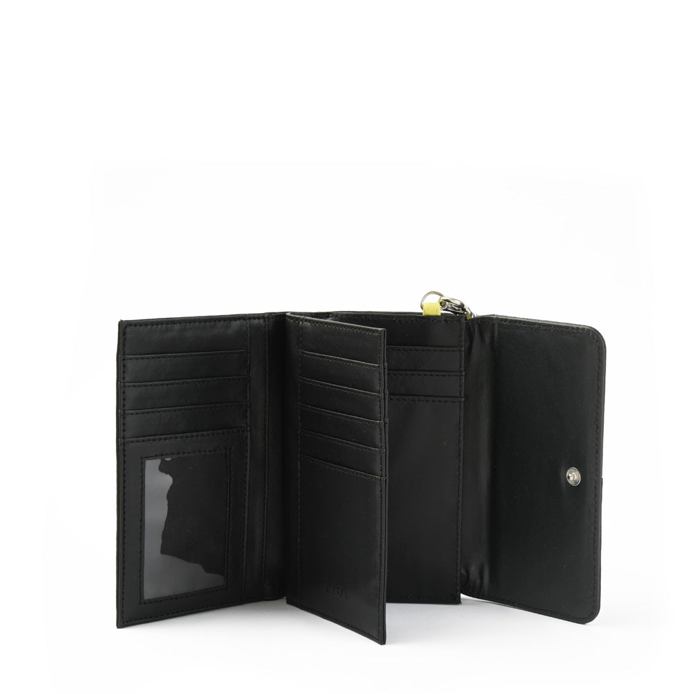 Billetera Cierre Exterior Turin Negro